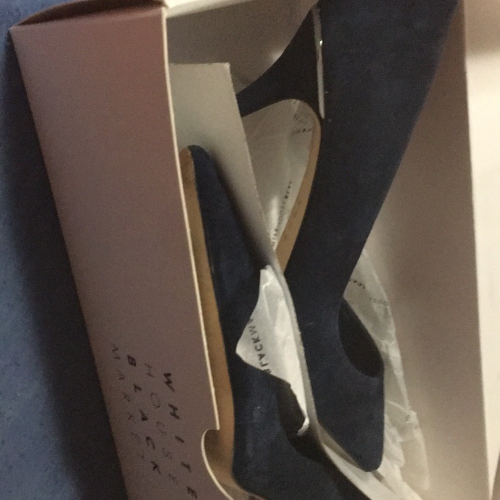 WHBM Officer blue Ella shoes sized 7.5